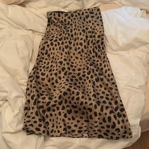 Realization leopard skirt 100% silk